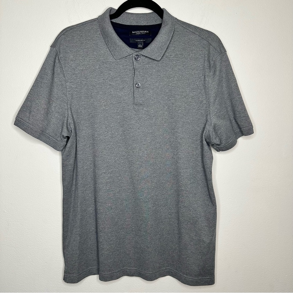 NWOT Banana Republic Men T Shirt Gray Short Sleeves 100% Cotton Size L